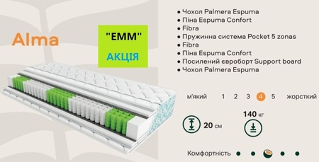 ◈ Матрас Palmera Alma / Альма ™ ЕММ ❗❗❗ 《АКЦИЯ》 ...☎...
