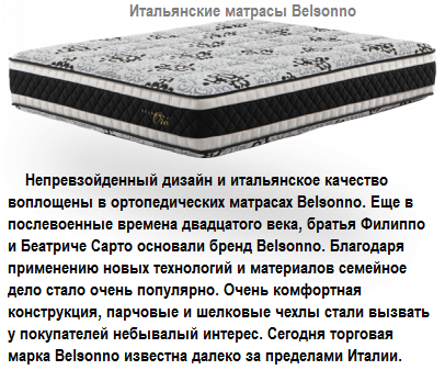 ◇ Матрац Belsonno NERO I ❗❗❗《АКЦИЯ》...☎️...