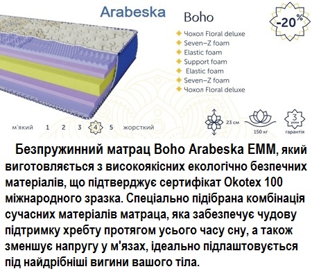 ◇ Матрац Arabeska BOHO / БОХО ™ ЕММ ❗❗❗ АКЦИЯ ...☎️...